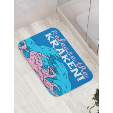 Kraken Motivation Words Bath Mat