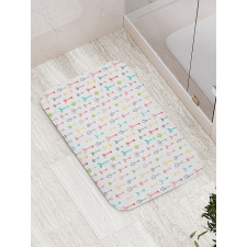 Feathers Motifs Bath Mat