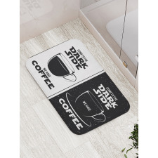 Space and Coffee Themed Bath Mat