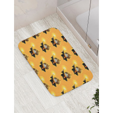 Cartoon Costume and Wand Bath Mat