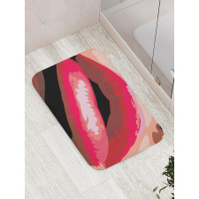 Woman Red Lips Charming Mouth Bath Mat