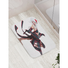 Warrior Style Girl Bath Mat