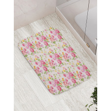 Spring Wild Roses Blooming Bath Mat