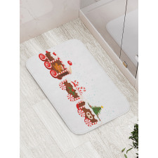 Gingerbread Train Bath Mat