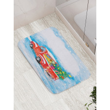 Truck Winter Scenery Bath Mat