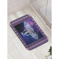 Space Galaxy Elephant Bath Mat