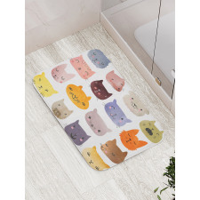 Colorful Humor Fun Cat Bath Mat