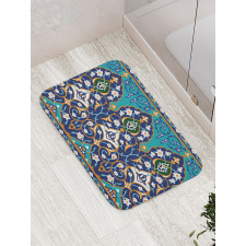 Abstract Navy Design Bath Mat