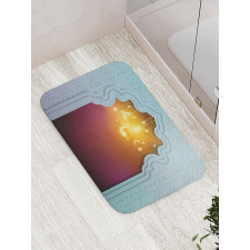 Arabic Signs and Stars Bath Mat