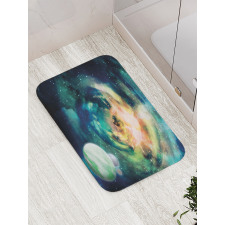 Spiral Galaxy and Planets Bath Mat