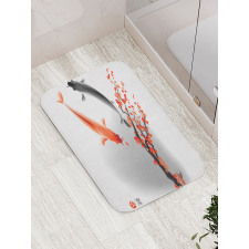 Koi Carp Fish Couple Bath Mat