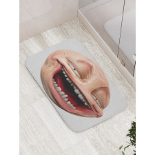 Poker Face Guy Meme Bath Mat