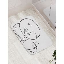 Thoughtful Meme Coffee Bath Mat