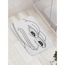 Crying Frog Meme Cartoon Bath Mat