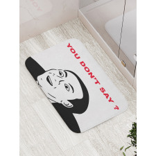 Meme Smile Modern Face Bath Mat