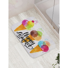 Ice Cream Cones Dessert Bath Mat