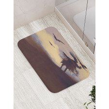 Dark Soul Crows on Hills Bath Mat