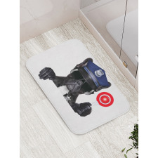 Pug Dog Police Costume Bath Mat