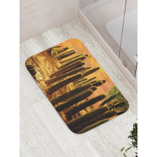 Sunset in Wild Desert Bath Mat