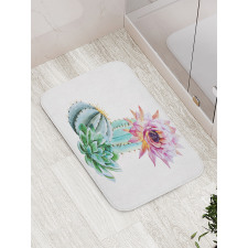 Cactus Flower and Spike Bath Mat