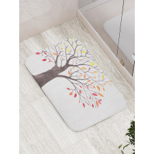 Forest Trees with Leaves Bath Mat