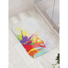 Splashing Dancing Girls Bath Mat