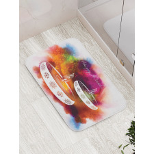 Abstract Rainbow Design Bath Mat