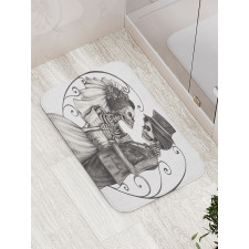 Skeleton Marriage Bath Mat