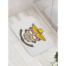 Skull with Sombrero Bath Mat