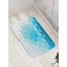 Fractal Square Shapes Bath Mat