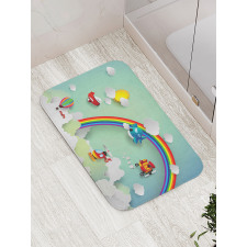 Rainbow Sunny Sky Baby Bath Mat