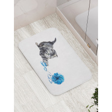 Playful Baby Kitten Furry Bath Mat