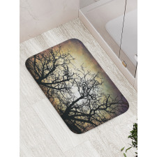 Grunge Branches Twilight Bath Mat