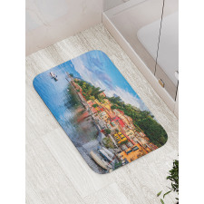 Yacht Boat Idyllic Town Bath Mat