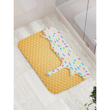 Melting Ice Cream Cones Bath Mat