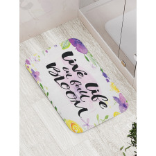 Floral Violets Bloom Bath Mat