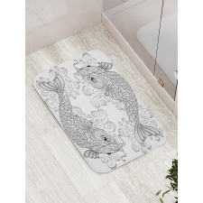 Koi Fish Pattern Bath Mat