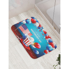 Uncle Sam Hat Flag Bath Mat