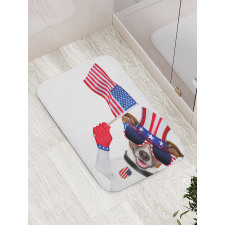 Patriotic Pet Dog Bath Mat