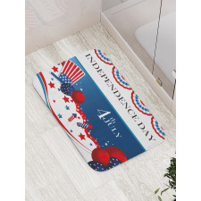 Cartoon Fireworks Bath Mat