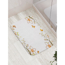 Leaves Branches Buds Bath Mat