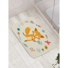 Animal with Floral Bath Mat