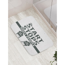 Motivational Writing Bath Mat