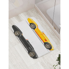 Retro Nostalgic Cars Bath Mat