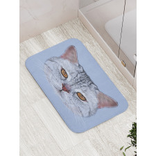 Scottish Hipster Kitty Pet Bath Mat