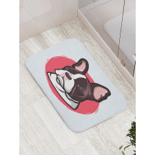 French Bulldog Hipster Bath Mat