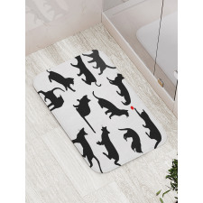 Red Ball Animal Pet Kittens Bath Mat