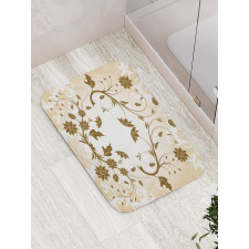 Swirled Petals Leaves Bath Mat