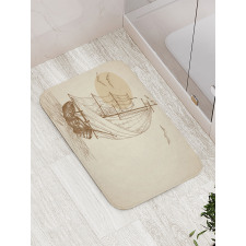 Sailing Ship Birds Sun Bath Mat