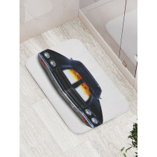 Vintage Retro Car Flame Bath Mat